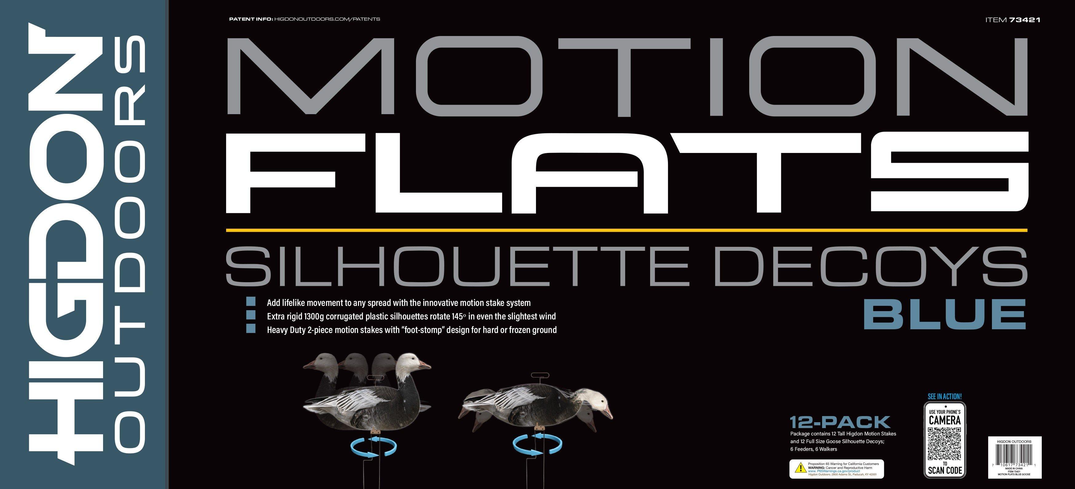 Higdon FLATS Blue Goose Motion Silhouette Decoys 12pk - Higdon