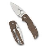 Spyderco C41MPCW5 Native 5 Brown Canvas Micarta CPM Cru-Wear Pocket Knife - Thumbnail 1 of 3