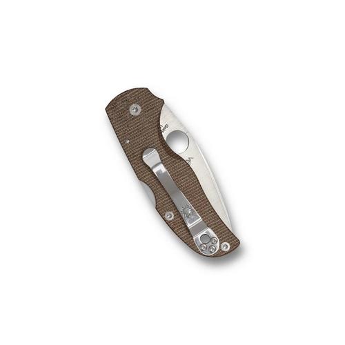 Spyderco C41MPCW5 Native 5 Brown Canvas Micarta CPM Cru-Wear Pocket Knife - Primary Image