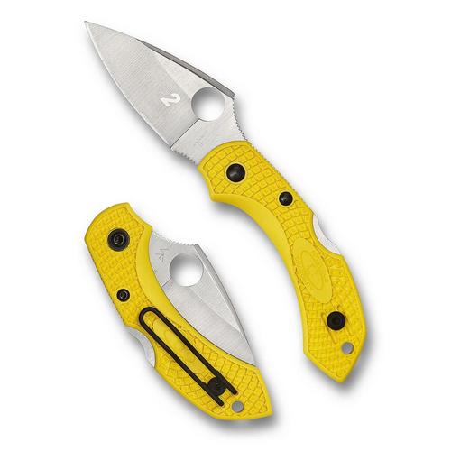 Spyderco C28PYL2 Dragonfly 2 Salt Stonewashed Folding Pocket Knife - Primary Image