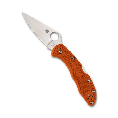 Spyderco C11FPOR Delica 4 Lightweight Flat Ground Folding Pocket Knife - Primary Image