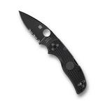 Spyderco C41PSBBK5 Native 5 Lightweight Partially Serrated DLC Folding Pocket Knife - Thumbnail 2 of 3