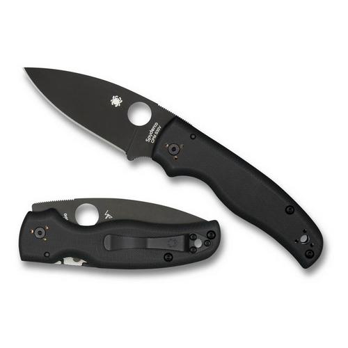 Spyderco Shaman G-10 Black Blade Pocket Knife - Primary Image