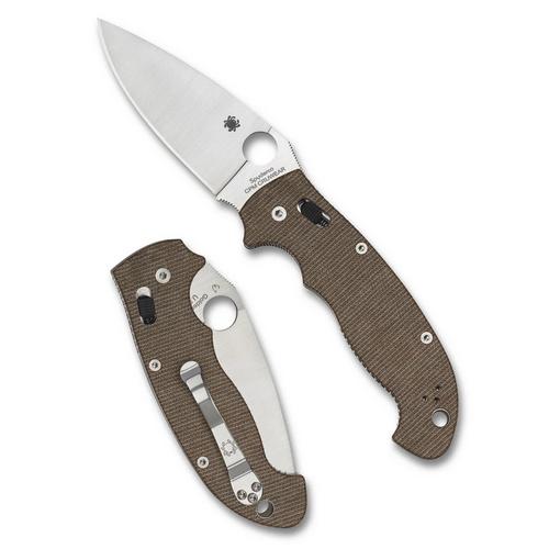 Spyderco C95MPCW2 Manix 2 XL Micarta CPM Cru-Wear Folding Pocket Knife - Primary Image