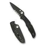 Spyderco C10PSBBK Endura 4 Lightweight TiCN Partially Serrated Folding Pocket Knife - Thumbnail 1 of 3