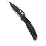 Spyderco C10PSBBK Endura 4 Lightweight TiCN Partially Serrated Folding Pocket Knife - Thumbnail 2 of 3
