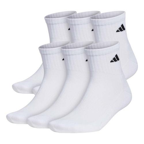 Men's adidas Cushioned 6 Pack Quarter Running Socks - Primary Image