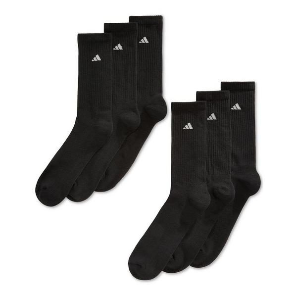 adidas Cushioned Crew Socks XLarge Black 6 Pack