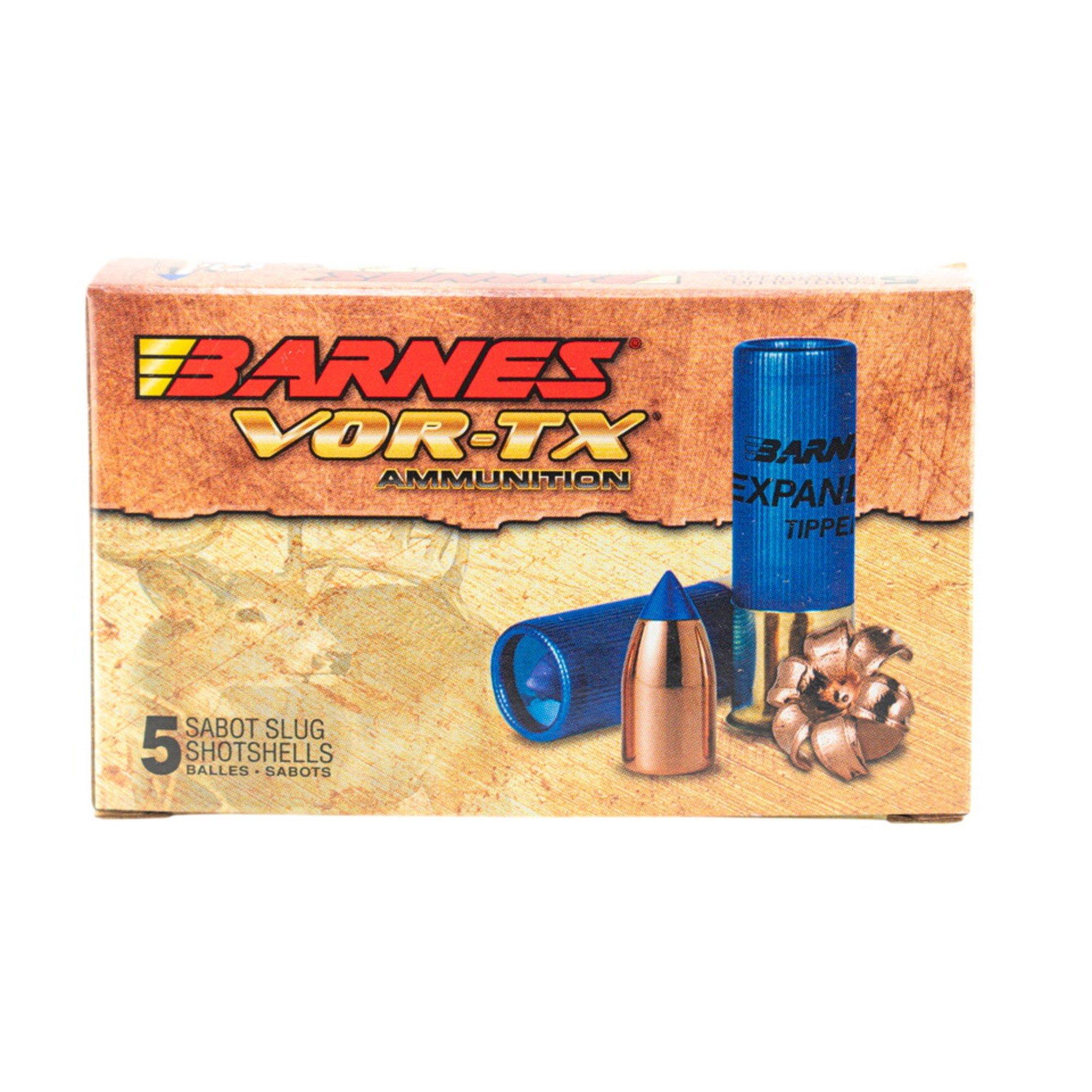Barnes Bullets VOR-TX Expander Tipped 12 Gauge Shotshells 5 Round Box