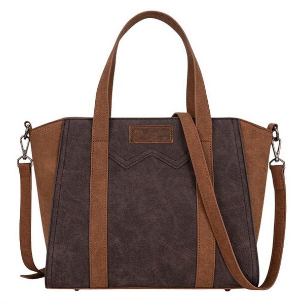 Montana West Wrangler "W" Stitch Two Tone Crossbody Tote