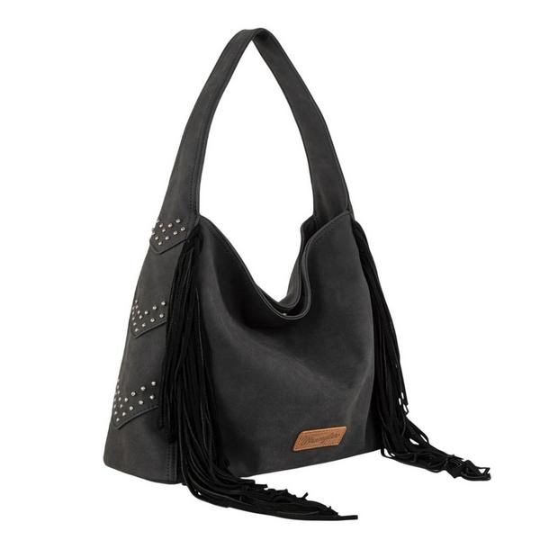 Montana West Wrangler Fringe Studded Hobo Shoulder Bag