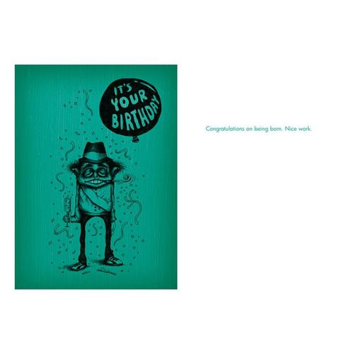 Bald Guy Greetings Nice Work! (OG) Birthday Card - Primary Image