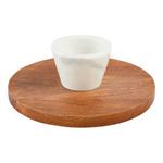 Mud Pie Wood Reverse Pedestal Chip Dip - Thumbnail 1 of 4