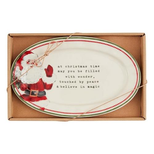 Mud Pie Christmas Time Sentiment Plate - Primary Image