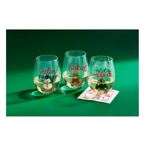Mud Pie Snowman Icon Wine Glass - Primary Image