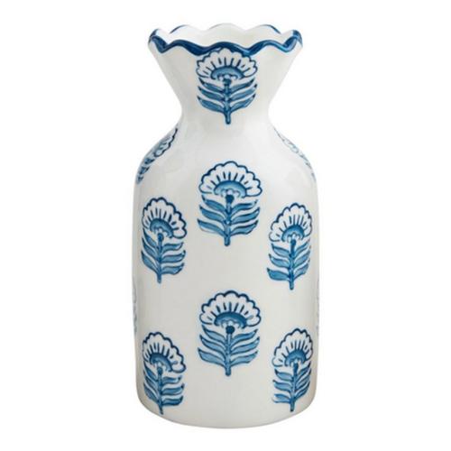 Mud Pie Blue Floral Print Bud Vase - Primary Image