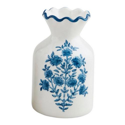 Mud Pie Blue Floral Print Bud Vase - Primary Image