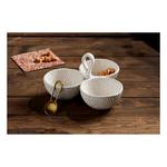 Mud Pie Woven Ceramic Triple Dip Set - Thumbnail 2 of 2