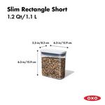 OXO POP Container - Slim Rectangle Short (1.2 Qt.) - Thumbnail 2 of 3