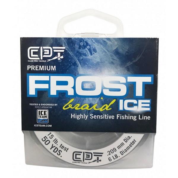CLAM Frost 50 Yd 4lb Braid Ice Fishing Line