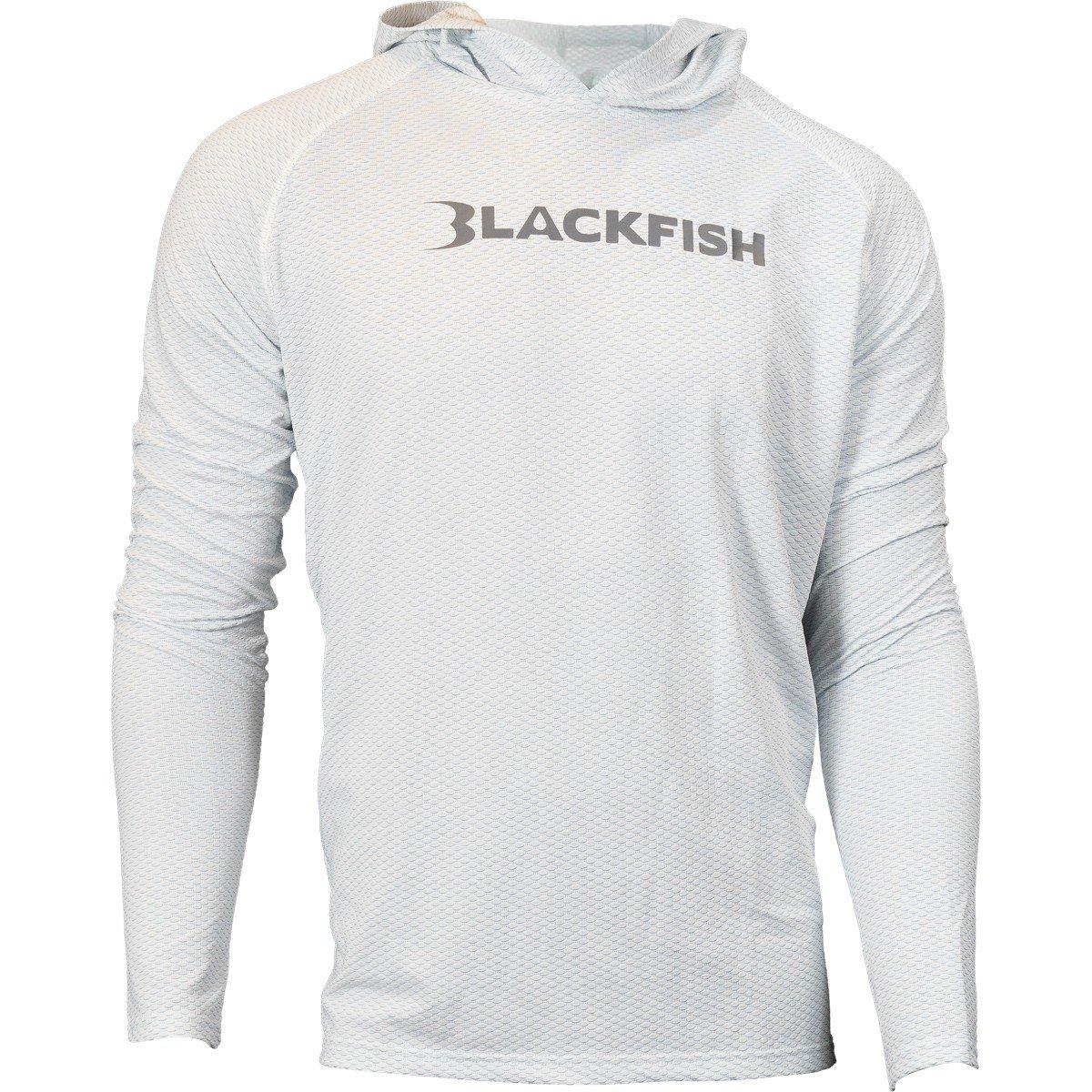 Men's Blackfish CoolCharge UPF Angler Sun Hoodie Long Sleeve Hooded T-Shirt - Blackfish
