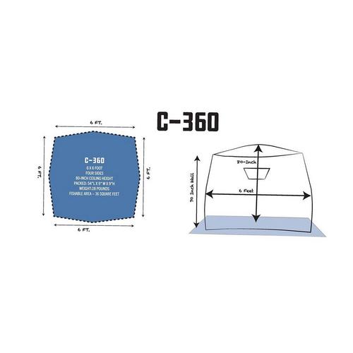 Clam Series C-360 6x6 Hub Ice Shelter - Primary Image