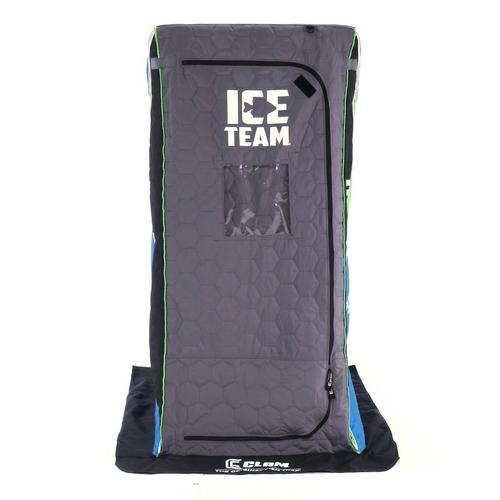 Clam Fish Trap Series Kenai XT Thermal Ice Team Edition Flip-Over Ice Shelter - Primary Image