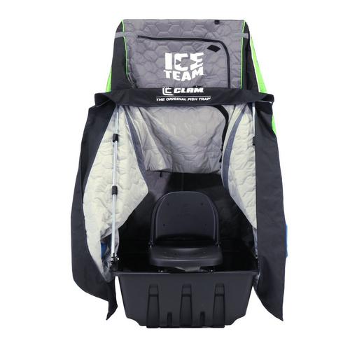 Clam Fish Trap Series Kenai XT Thermal Ice Team Edition Flip-Over Ice Shelter - Primary Image