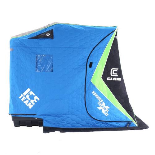 Clam Voyager XT Thermal Ice Team Edition Flip-Over Ice Shelter
