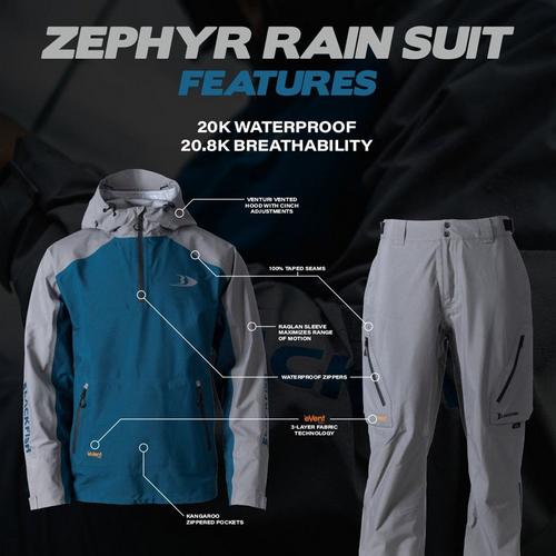 Men's Blackfish Zephyr Rain Quarter Zip Hooded Rain Jacket - Primary Image