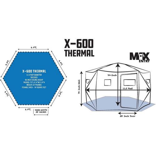 Clam X-600 Thermal Hub Ice Shelter - Primary Image