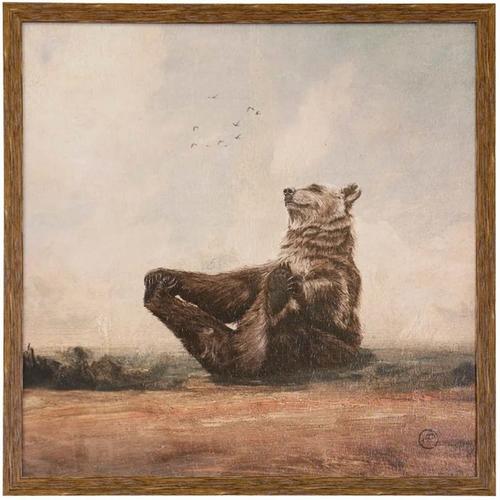 StyleCraft Home Collection Happy Bear Textured Framed Print - Primary Image