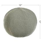 StyleCraft Home Collection Soft Gray Sphere Plush Pillow - Thumbnail 3 of 4