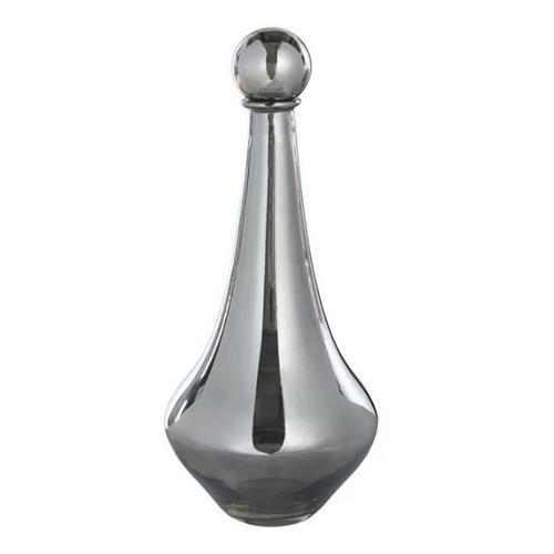 StyleCraft Home Collection Smoke Gray Plated Glass Bottle - Primary Image