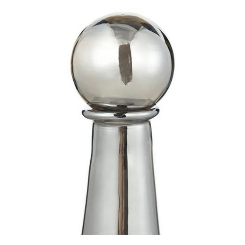 StyleCraft Home Collection Smoke Gray Plated Glass Bottle - Primary Image