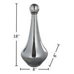 StyleCraft Home Collection Smoke Gray Plated Glass Bottle - Thumbnail 4 of 5