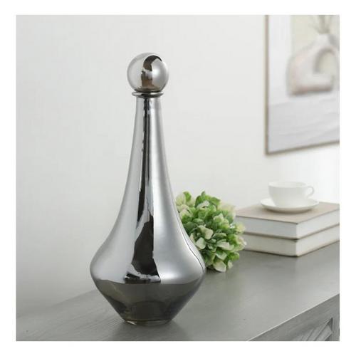 StyleCraft Home Collection Smoke Gray Plated Glass Bottle - Primary Image