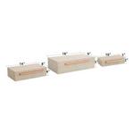 StyleCraft Home Collection Camilla Neutral Leather Wrapped Accessory Boxes (Set of 3) - Thumbnail 7 of 8