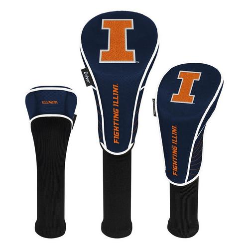 Team Effort Illinois Fighting Illini 3 Pack Headcovers - Primary Image