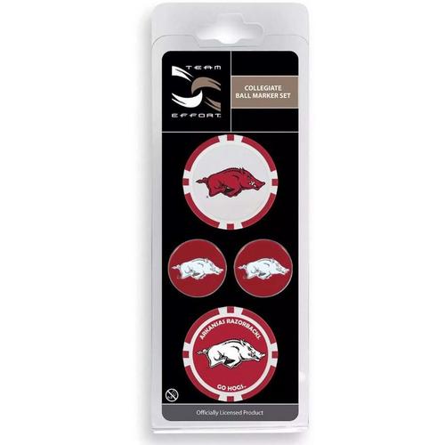 Team Effort Arkansas Razorbacks Ball Marker Set - Primary Image