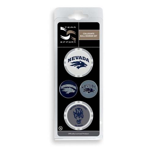 Team Effort Nevada Wolf Pack Ball Marker Set - Primary Image