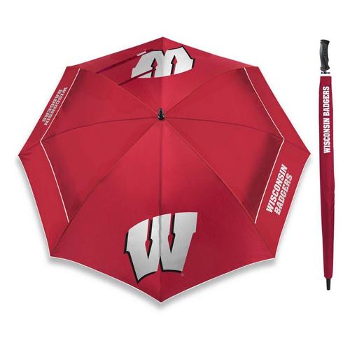Team Effort Wisconsin Badgers 62" WindSheer Lite Umbrella - Primary Image