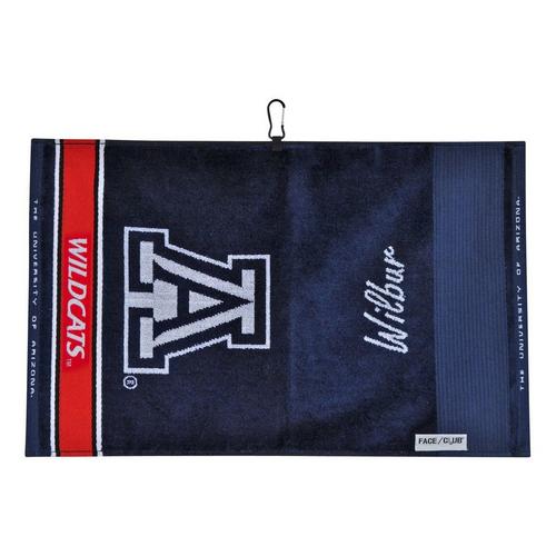 Team Effort Arizona Wildcats Face/Club Jacquard Towel - Primary Image