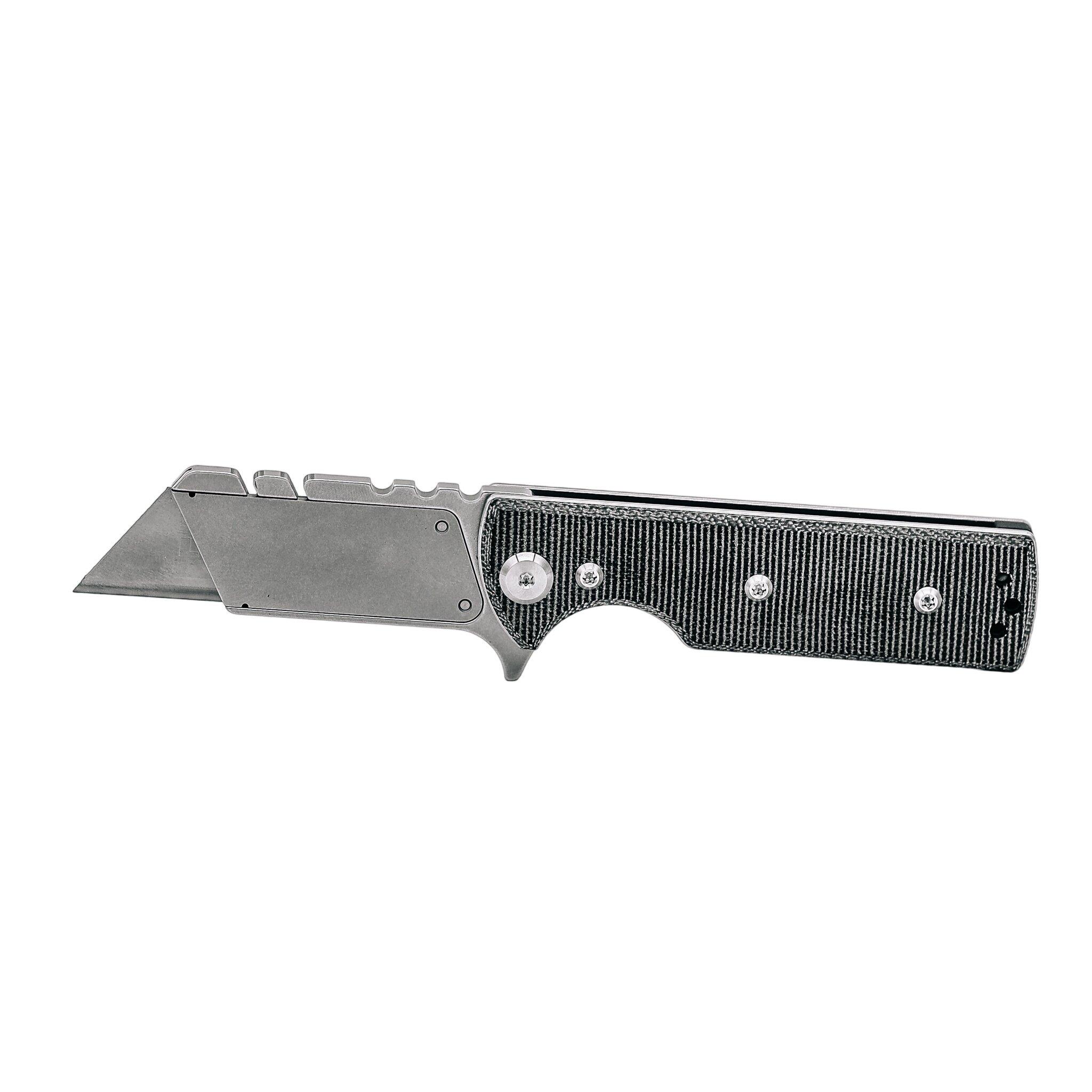 Chaves Knives CHUB Flipper Canvas Micarta Folding Pocket Knife - Chaves Knives