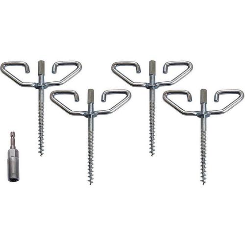 Razr-Back Power-Drill Ice Anchor 4-Pk Kit - Primary Image