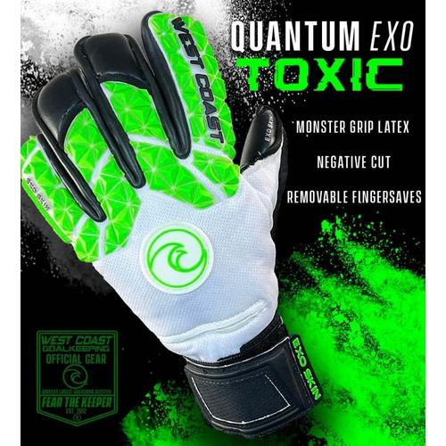 West Coast Goalkeeping Quantum EXO Toxic Goalkeeper Gloves - Primary Image