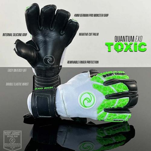West Coast Goalkeeping Quantum EXO Toxic Goalkeeper Gloves - Primary Image