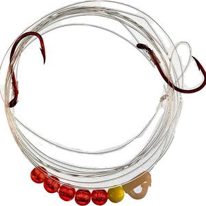 Orange - Quick Change Premium 2 Hook Spinner Snells 5 Pack