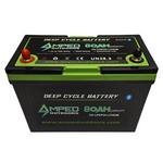 Amped Outdoors 80Ah Lithium Battery 12.8V Bluetooth IP67 Waterproof Heated - Thumbnail 1 of 3