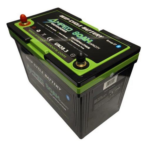 Amped Outdoors 80Ah Lithium Battery 12.8V Bluetooth IP67 Waterproof Heated - Primary Image